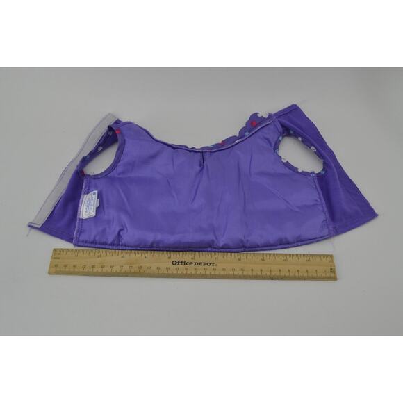 build a bear clothes Purple Dog Plush Vest with Pawprints white pink blue hole - Picture 8 of 9